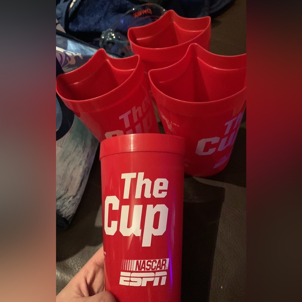 Nascar The Cup Drinking Cup Plastic Promo ESPN Rare Racing Motorsports 2009
